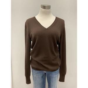 NEW MISTERNIC v-neck cashmere sweater in chocolate